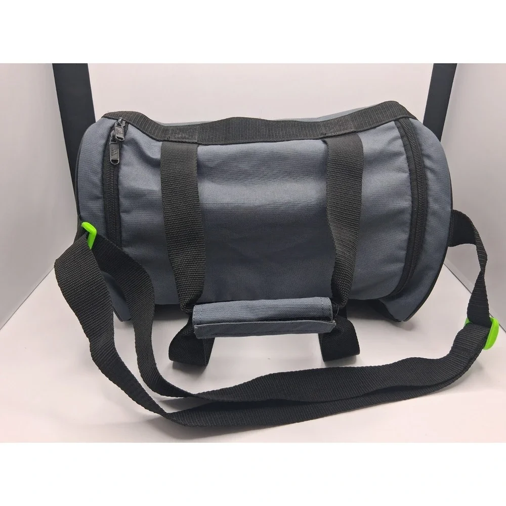 Adidas Gray Duffle Gym Bag Small Travel Sports Carry On Zip Logo